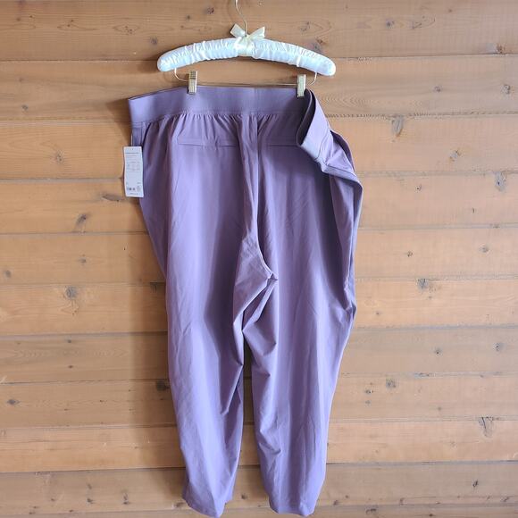 Athleta Brooklyn Ankle Pant Dusk NWT Size 24 Plus Size Pull On Athletic Pocket - Picture 3 of 7